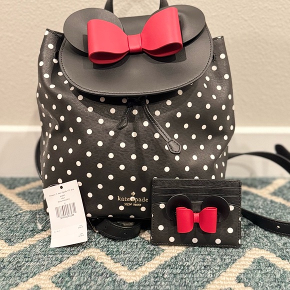 kate spade Handbags - Kate Spade x Disney Minnie Backpack + Wallet Set NWT Rare